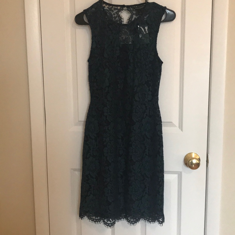 Banana Republic Factory Teal Navy Cocktail Dress